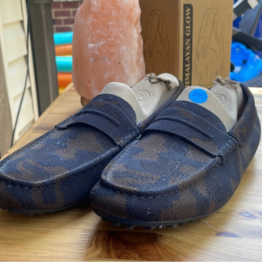 Rothy's Navy Blue Slip-On Loafers with Eco-Friendly Knit